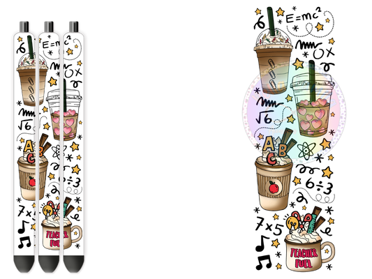 Teacher Fuel - UV DTF Pen Wrap