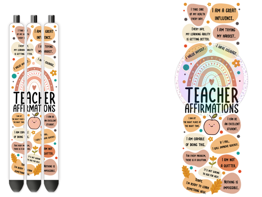 Teacher Affirmation - UV DTF Pen Wrap
