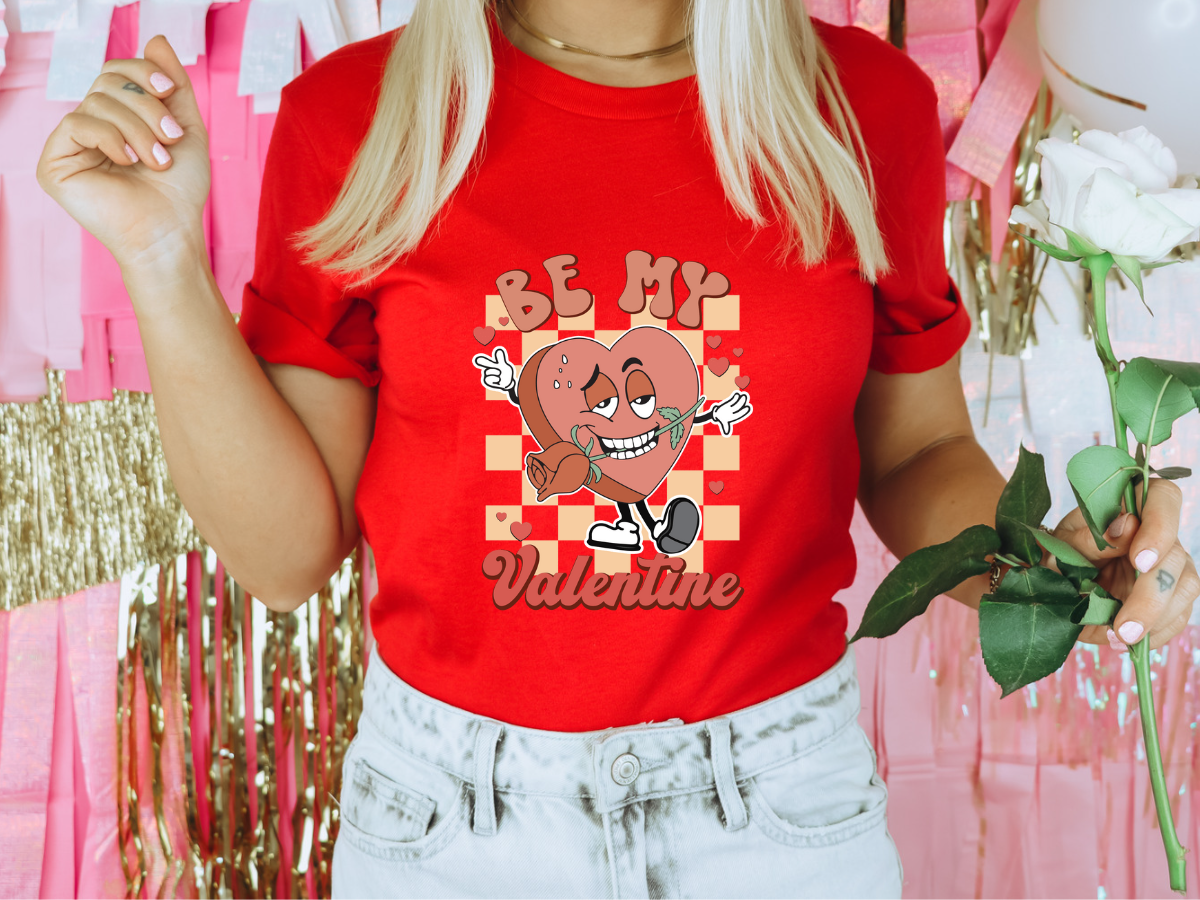 Be my Valentine Heart with a Rose