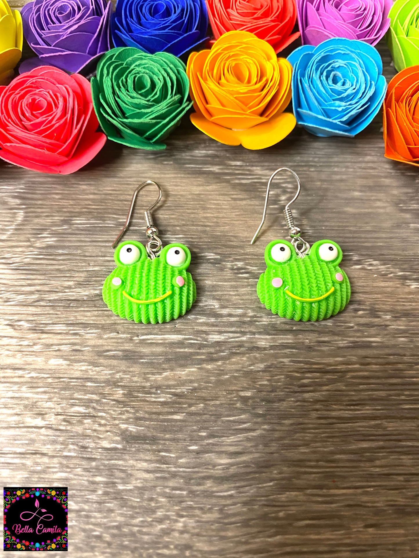 Frog Design Drop Earrings