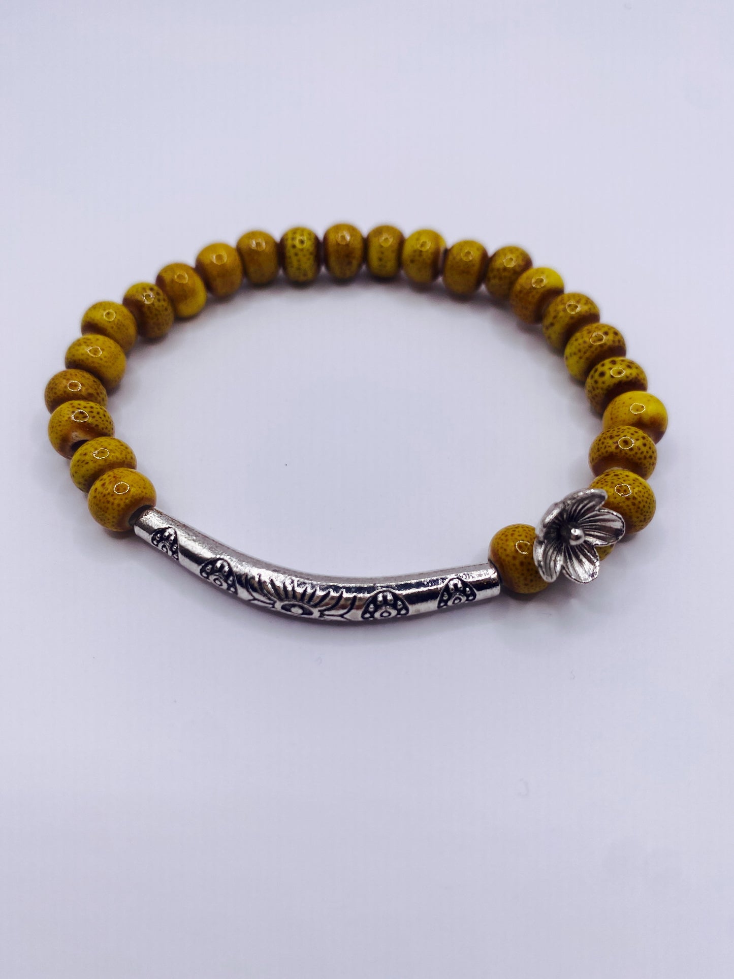 Yellow Bead Ladies Bracelet