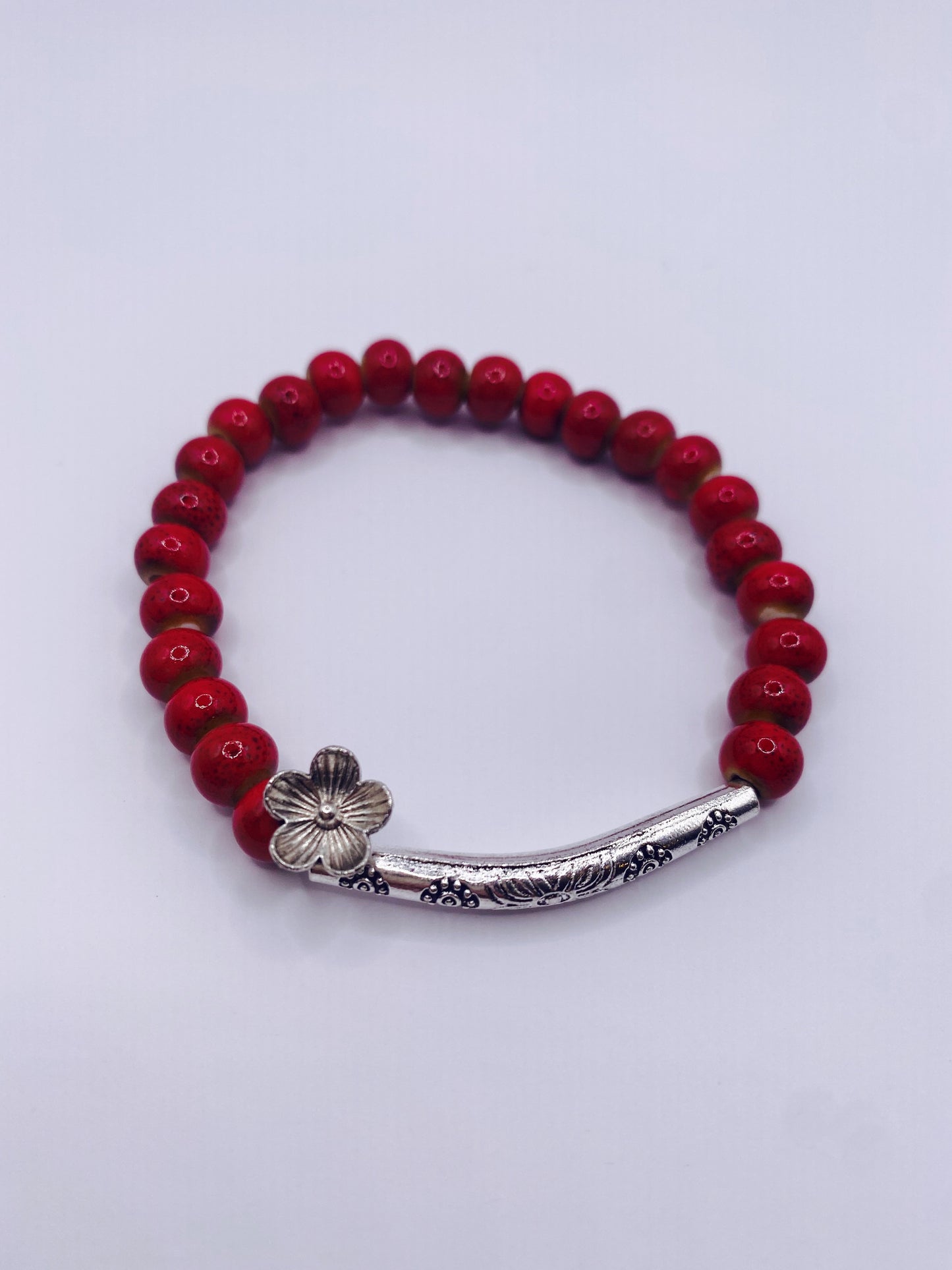Red Bead Ladies Bracelet