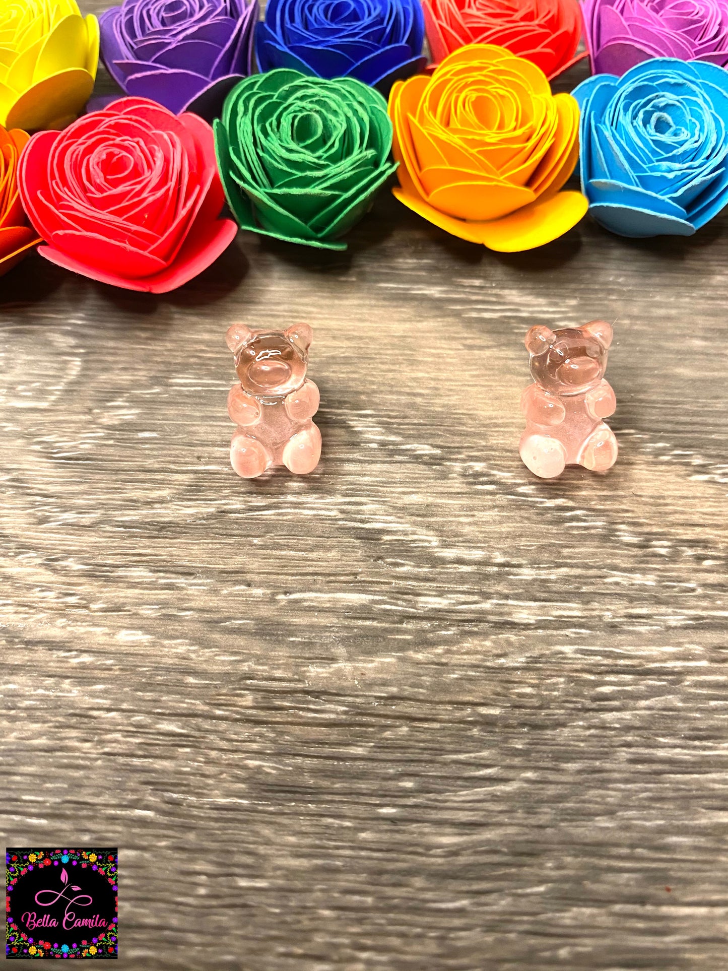 Gummy Bear Light Pink Stud Earrings