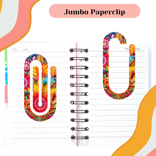 Bright Flowers Jumbo Paperclip