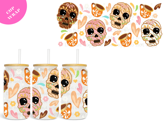 Dia de Muertos Conchitas UV DTF Cup Wrap