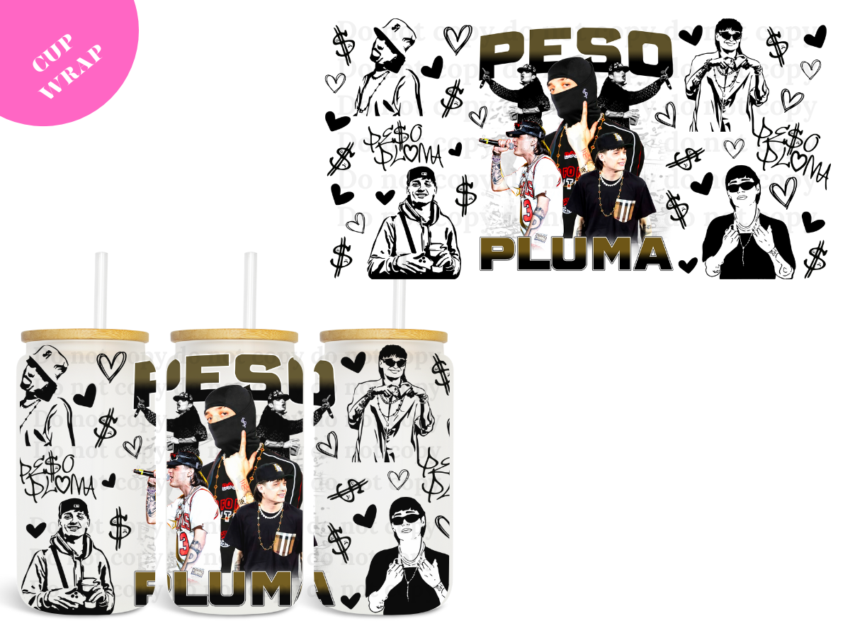 Peso PLU-A Black UV DTF Cup Wrap