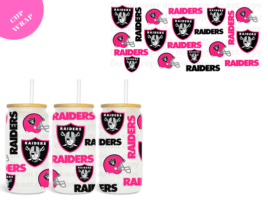 Pink Raiders UV DTF Cup Wrap