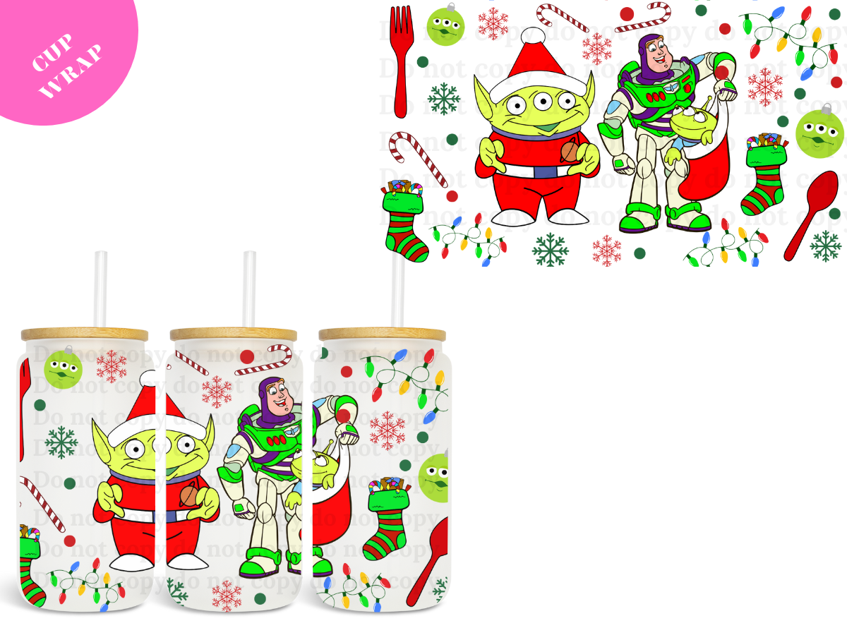 Buzz Xmas UV DTF Wrap