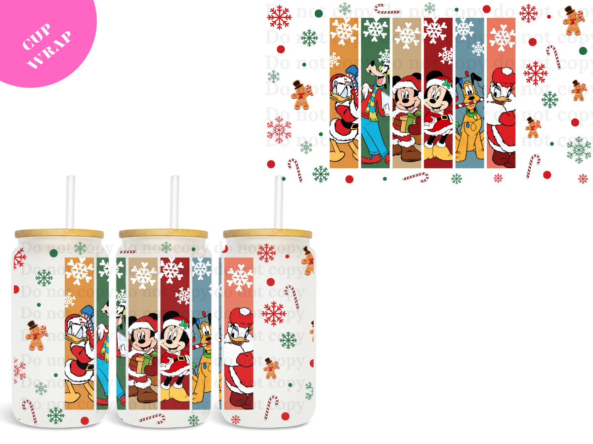 Xmas Ears Cards 16oz **Sublimation Wrap**