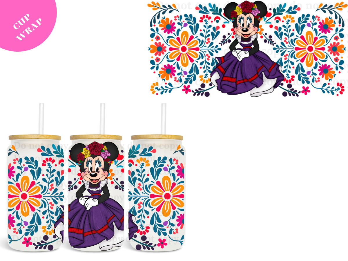 Ears Dia de Muertos UV DTF Wrap