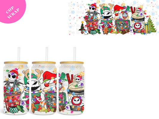 Nightmare Xmas Coffee 16oz **Sublimation Wrap**