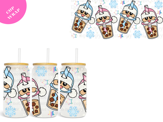 Santa Boba (Pink and Blue) 16oz **Sublimation Wrap**