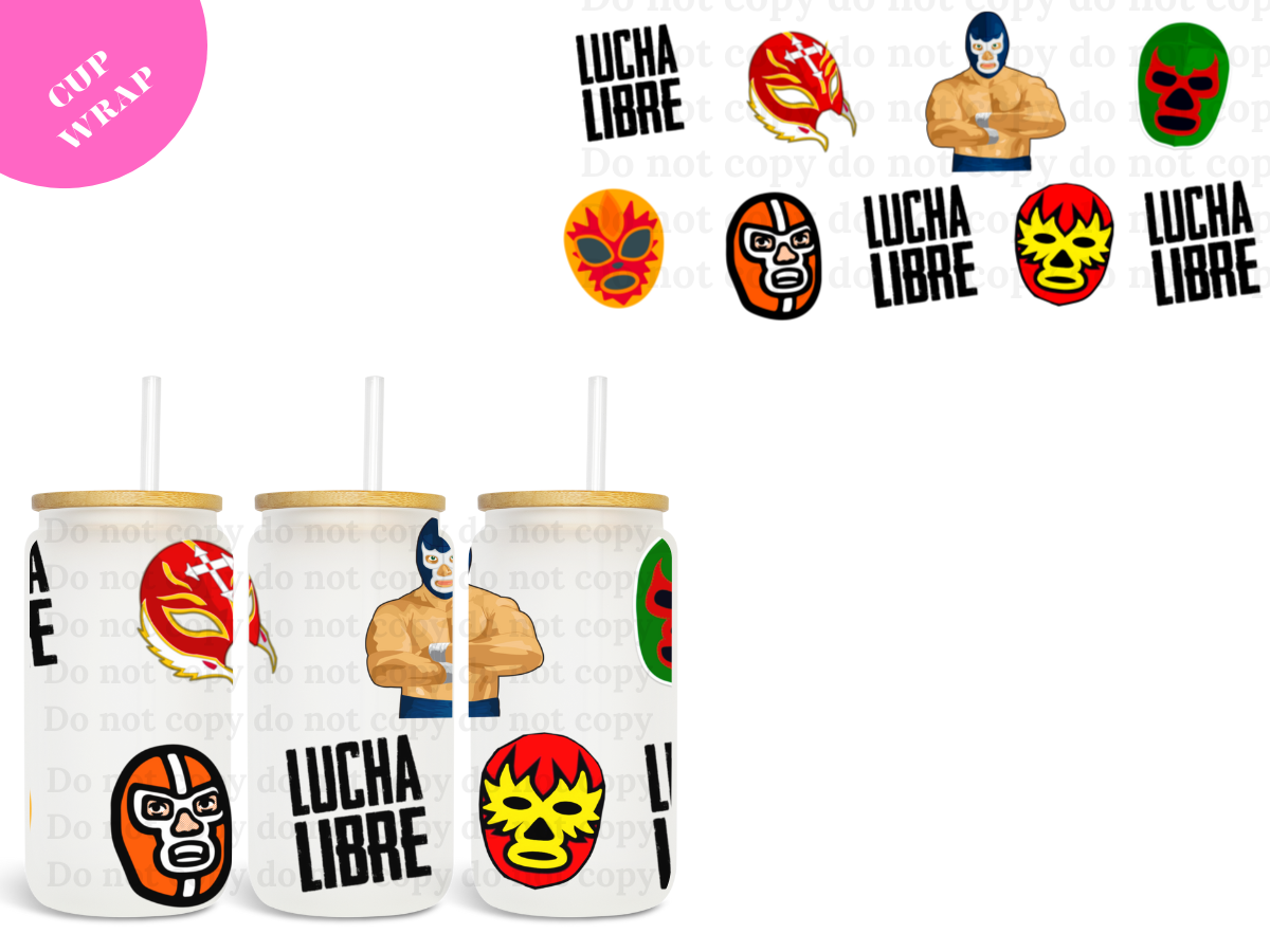 Lucha Libre UV DTF Wrap