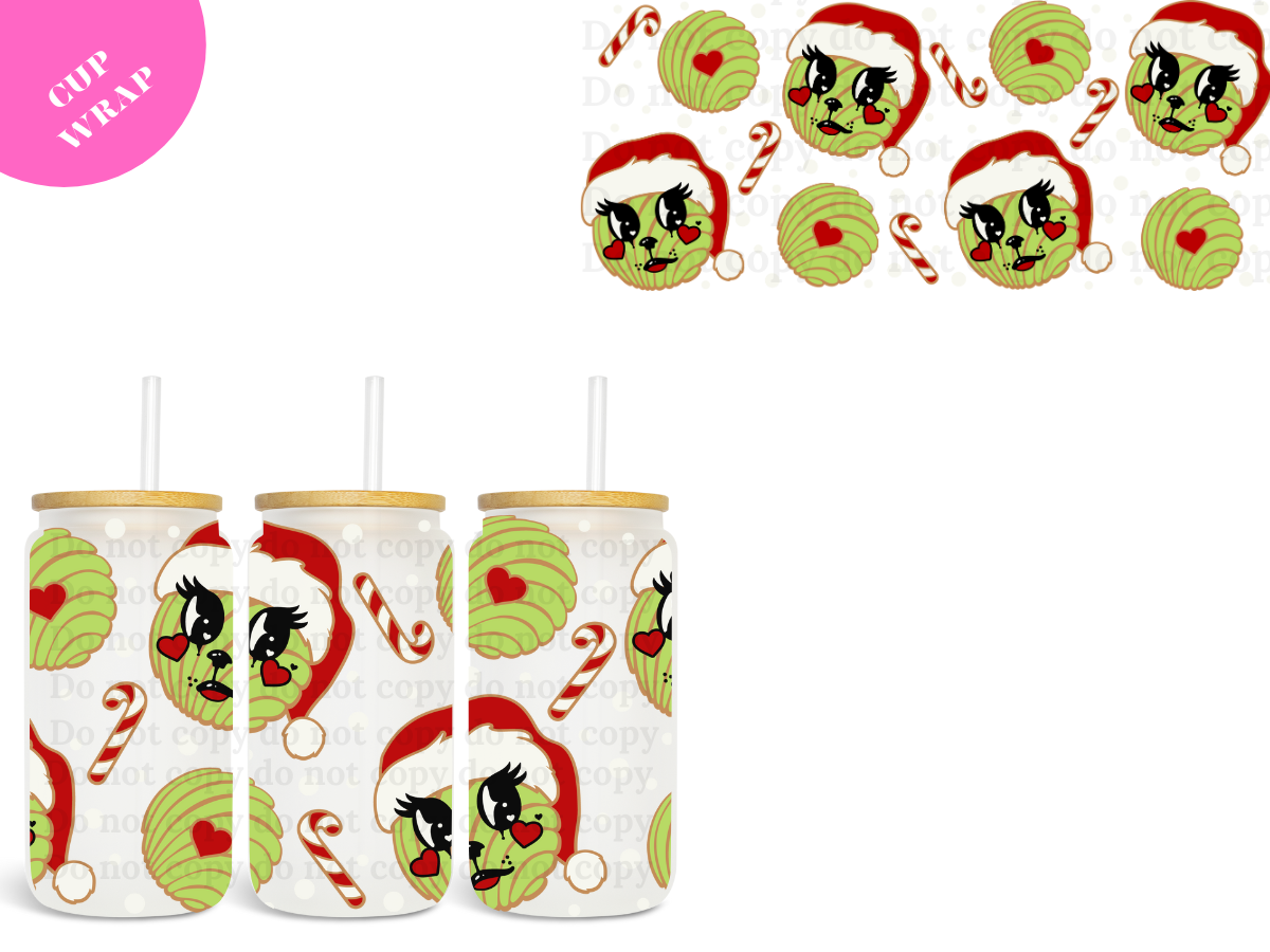 Grinch Conchita Red 16oz **Sublimation Wrap**