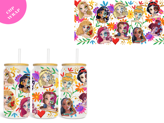 Colorful Princesses UV DTF Wrap