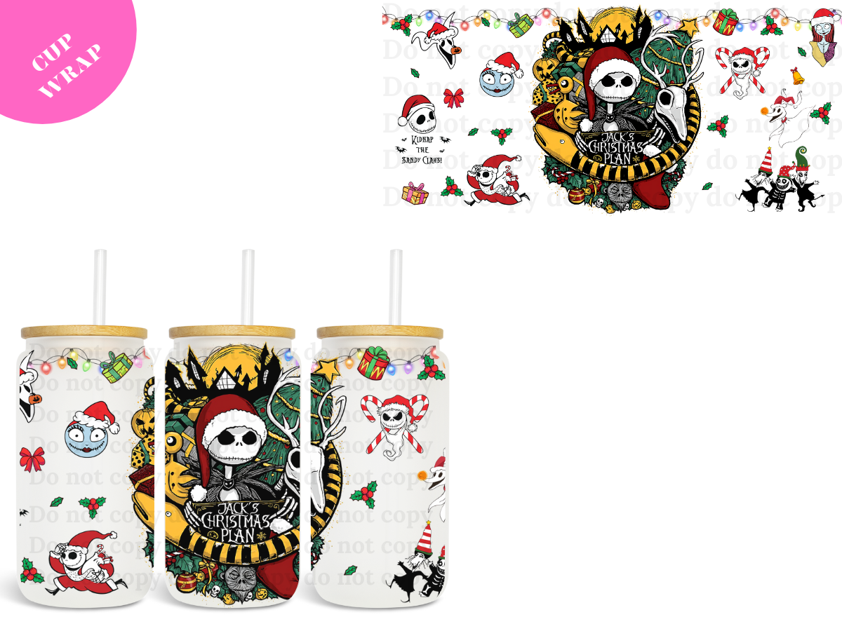 Nightmare Xmas Plan 16oz **Sublimation Wrap**