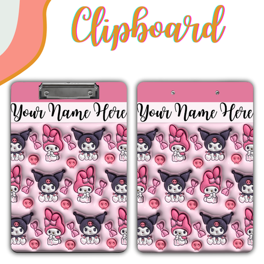 Pink Kitty Friends Clipboard