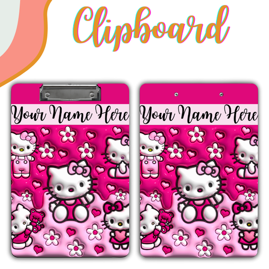 Pink Kitty Drip Clipboard