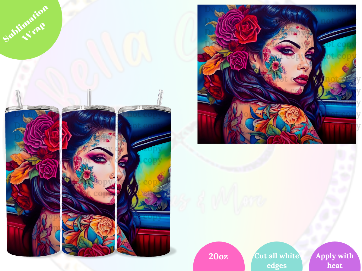 Chicana 20oz Sublimation Wrap