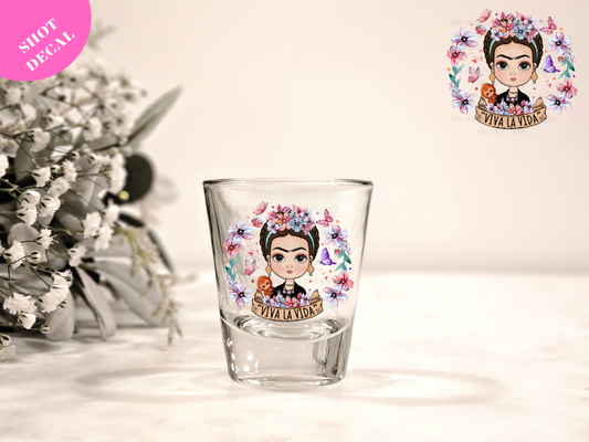 Viva la Frida UV DTF Shot Decal