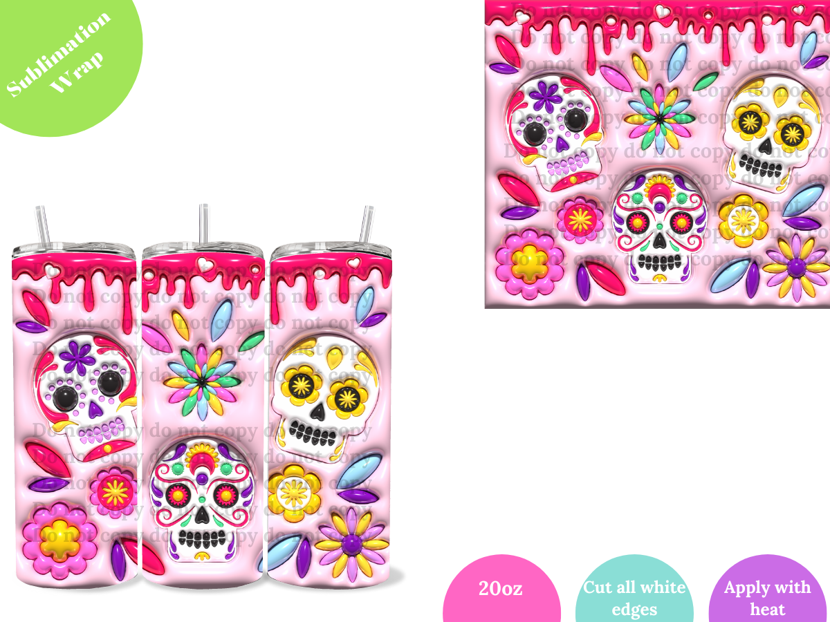 Beautiful Calaveras **Sublimation Wrap**