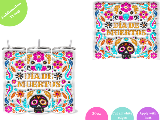 Dia de Muertos Flowers **Sublimation Wrap**