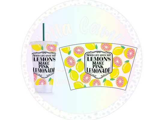 Pink Lemonade - 24oz UV DTF Cup Wrap
