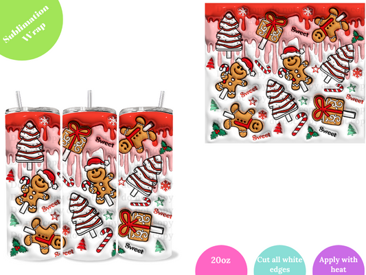 Sweet Gingerbread **20oz Sublimation Wrap**