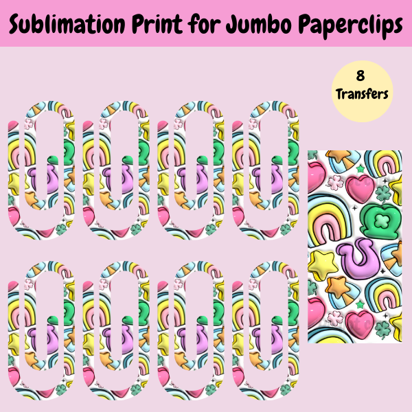 Lucky Charms Jumbo Paperclip **Sublimation Transfer**