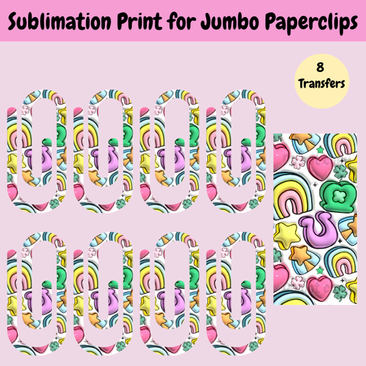 Lucky Charms Jumbo Paperclip **Sublimation Transfer**