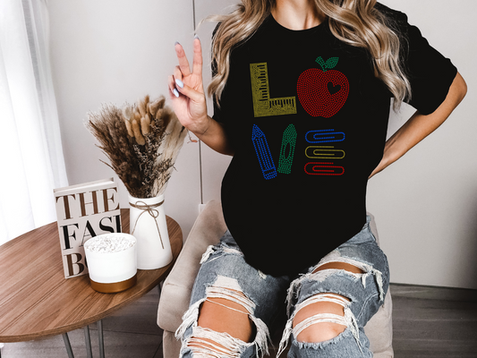 LOVE Teacher Spangle T-Shirt