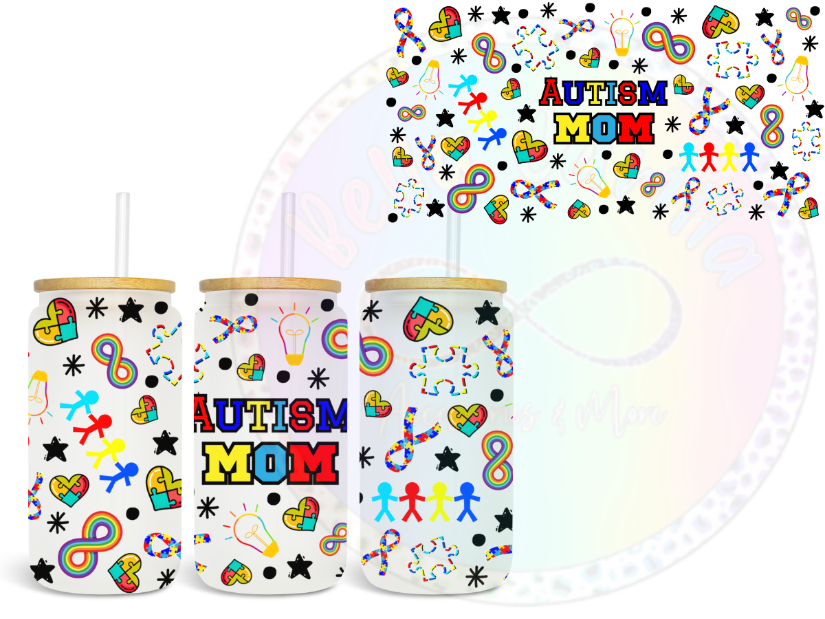 Autism Mom UV DTF Wrap