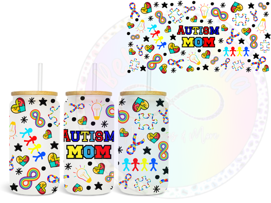 Autism Mom UV DTF Wrap