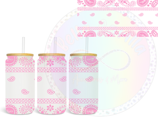 Pink Bandana UV DTF Wrap