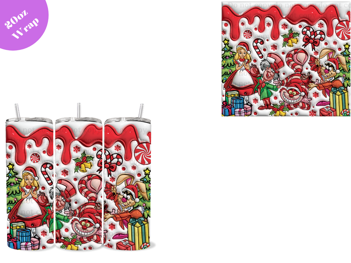 Wonderland Xmas 20oz Sublimation Wrap