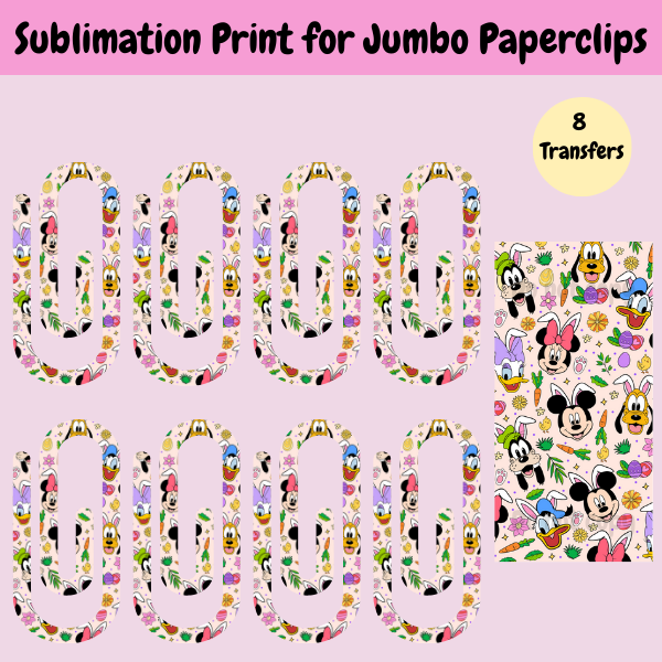 Ears Easter Jumbo Paperclip **Sublimation Transfer**