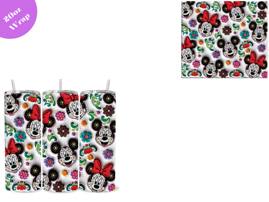 Ears Day of the Dead 20oz Sublimation Wrap