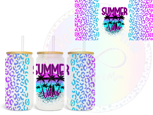 Summer Vibes (palm trees) UV DTF Wrap