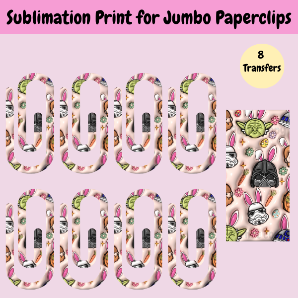 Wars Easter Jumbo Paperclip **Sublimation Transfer**