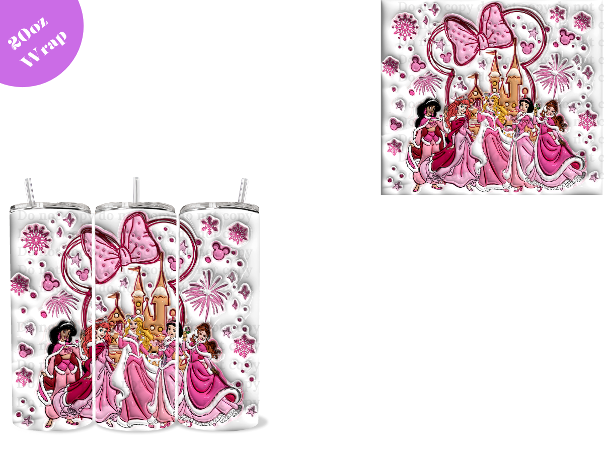 Princess Gingerbread 20oz Sublimation Wrap