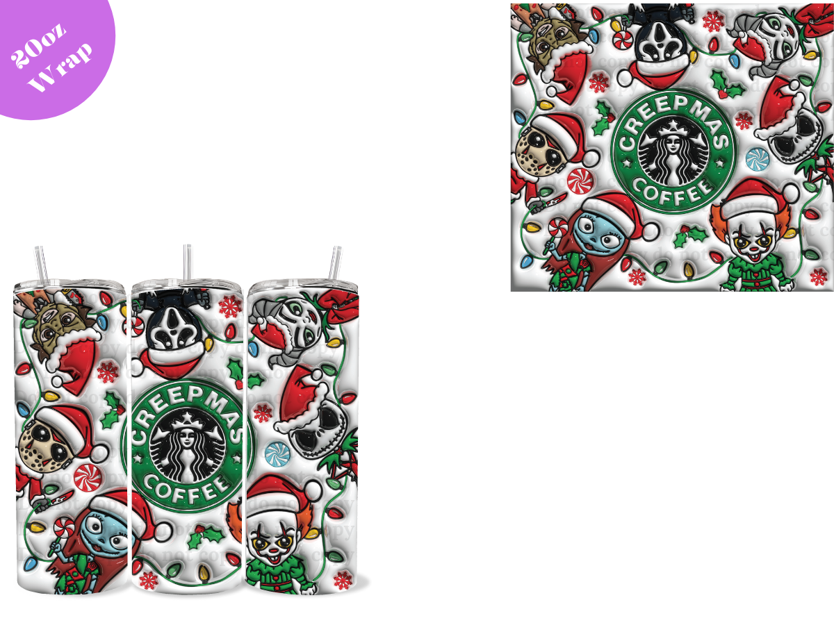 Creepmas Coffee 20oz Sublimation Wrap