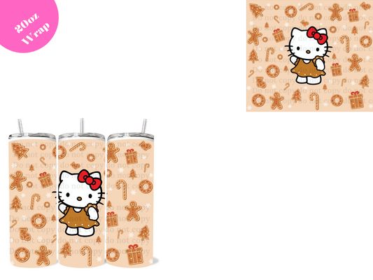 Kitty Gingerbread 20oz Sublimation Wrap