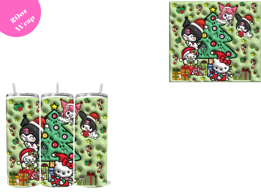 Kitty Tree and Friends 20oz Sublimation Wrap