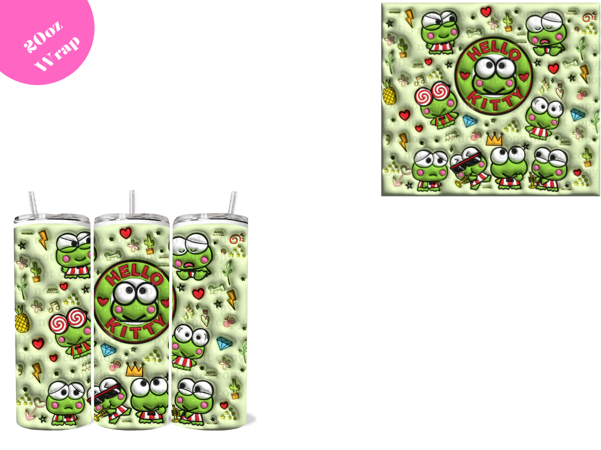 Green Frog 20oz Sublimation Wrap