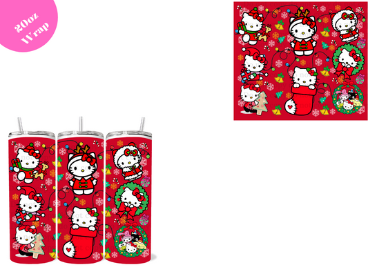 Kitty Lights (Red) *20oz Sublimation Wrap*