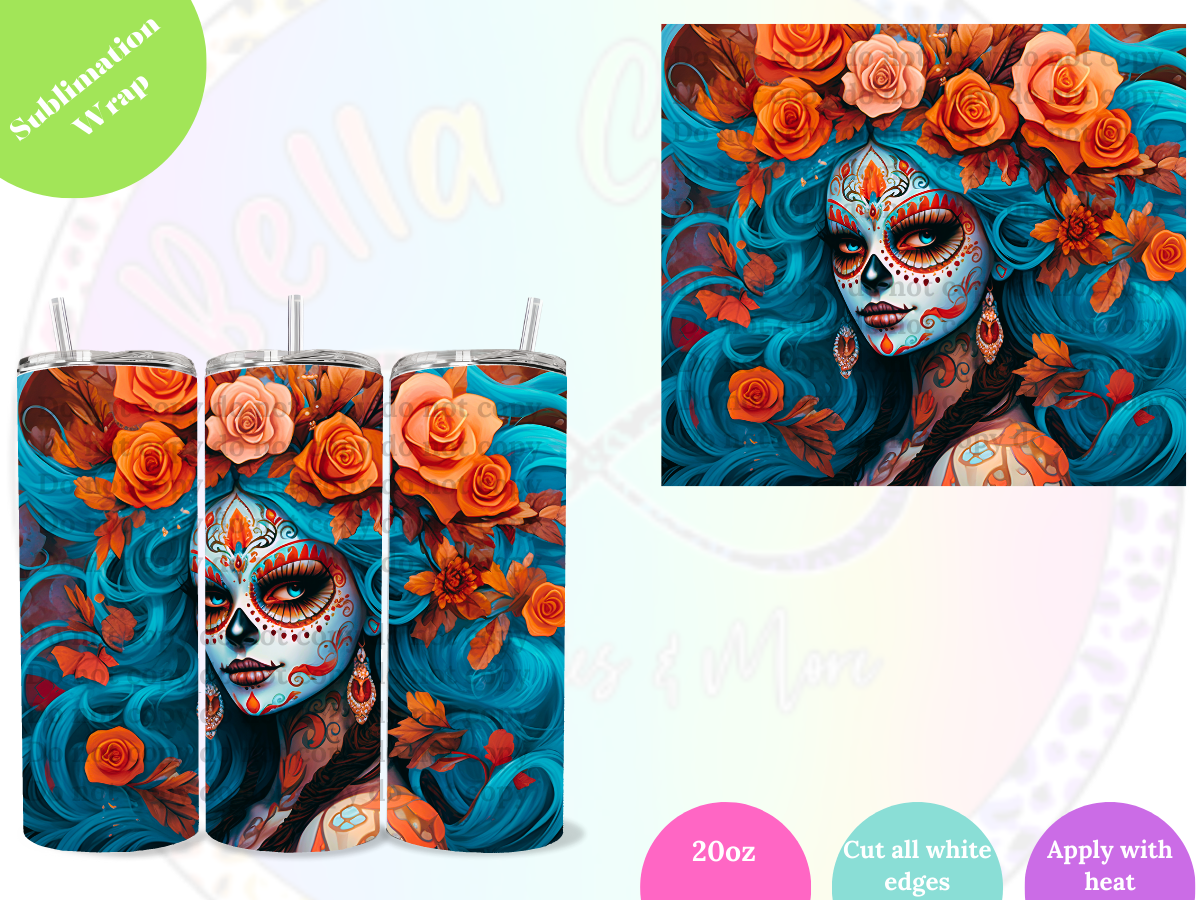 Hermosa Calavera 20oz Sublimation Wrap