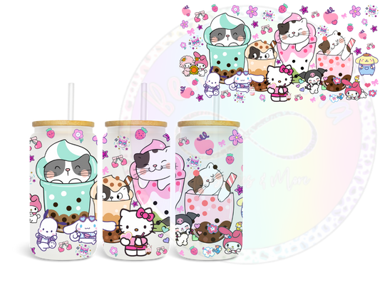 Kitty Boba UV DTF Wrap