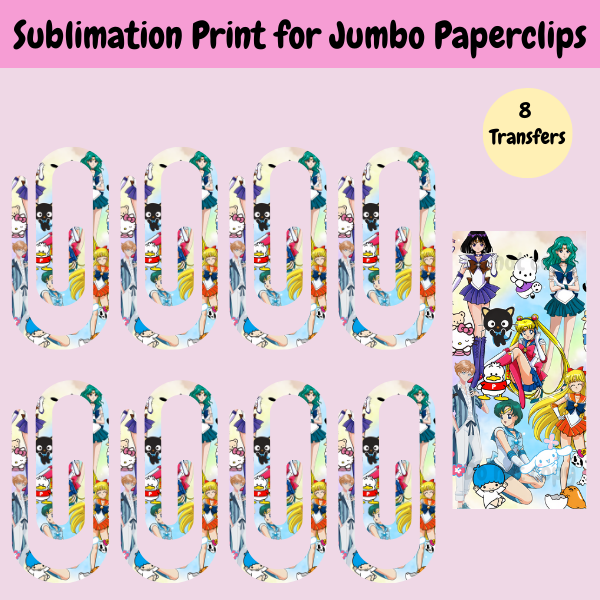 Star Girls Jumbo Paperclip **Sublimation Transfer**