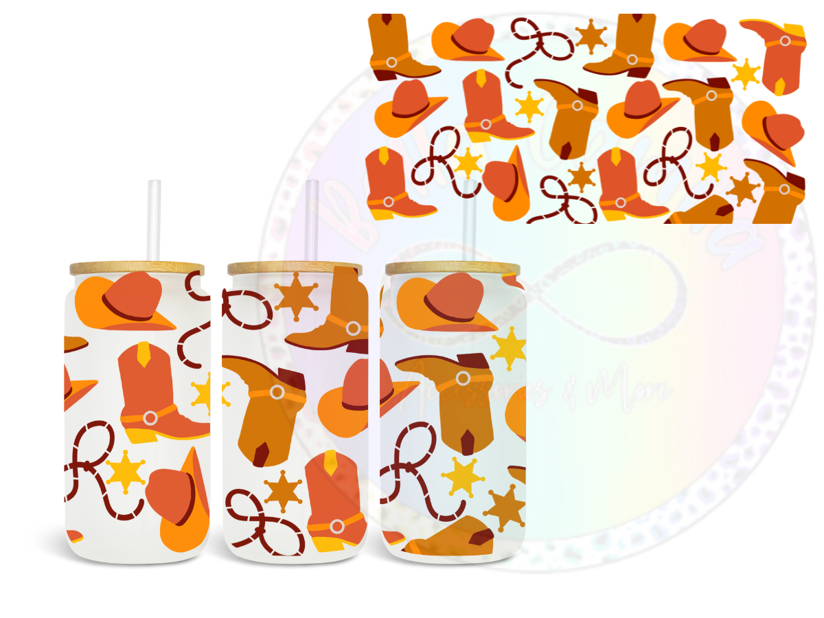 Orange Rodeo UV DTF Wrap