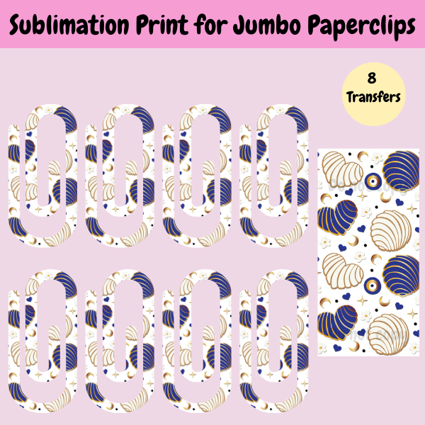 Ojo and Conchas Jumbo Paperclip **Sublimation Transfer**